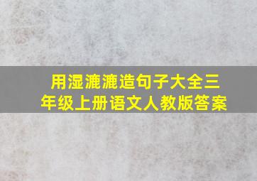 用湿漉漉造句子大全三年级上册语文人教版答案