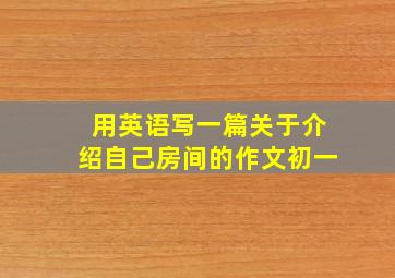 用英语写一篇关于介绍自己房间的作文初一