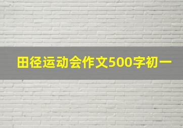 田径运动会作文500字初一