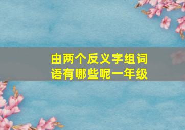 由两个反义字组词语有哪些呢一年级