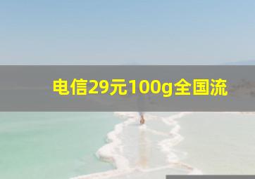 电信29元100g全国流