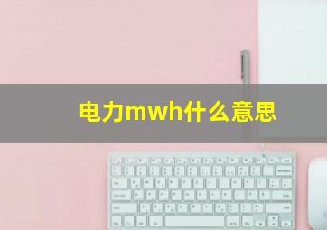 电力mwh什么意思