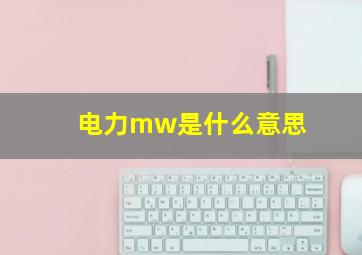 电力mw是什么意思