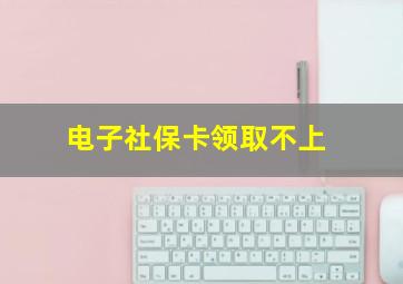 电子社保卡领取不上