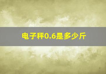 电子秤0.6是多少斤