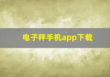 电子秤手机app下载