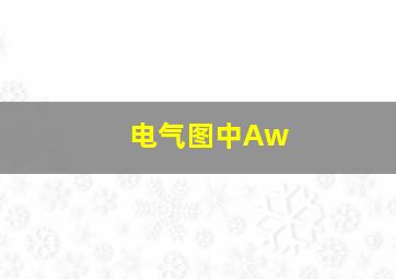 电气图中Aw