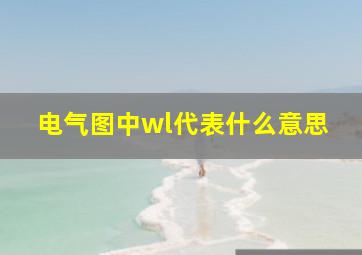 电气图中wl代表什么意思