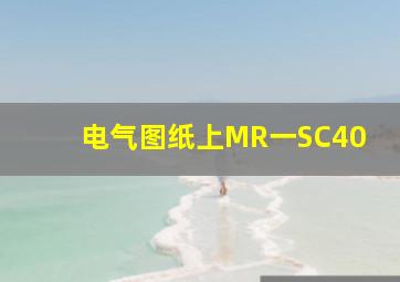 电气图纸上MR一SC40