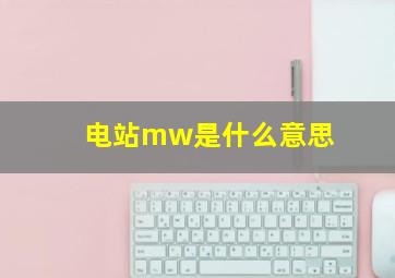 电站mw是什么意思