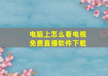 电脑上怎么看电视免费直播软件下载