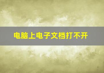 电脑上电子文档打不开