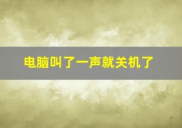 电脑叫了一声就关机了