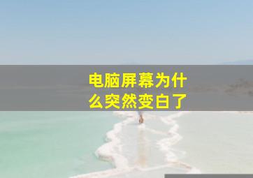 电脑屏幕为什么突然变白了