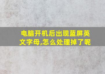 电脑开机后出现蓝屏英文字母,怎么处理掉了呢