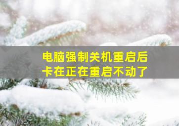 电脑强制关机重启后卡在正在重启不动了