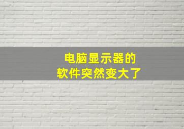 电脑显示器的软件突然变大了