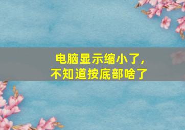 电脑显示缩小了,不知道按底部啥了