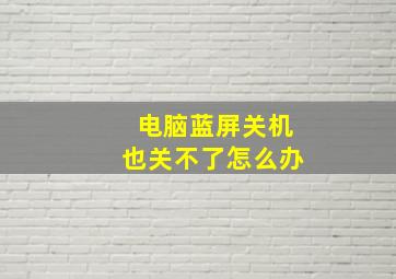 电脑蓝屏关机也关不了怎么办