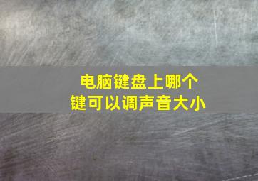 电脑键盘上哪个键可以调声音大小