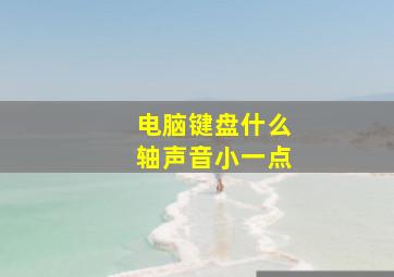 电脑键盘什么轴声音小一点