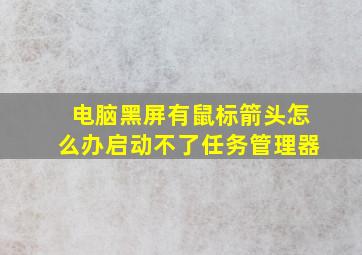 电脑黑屏有鼠标箭头怎么办启动不了任务管理器