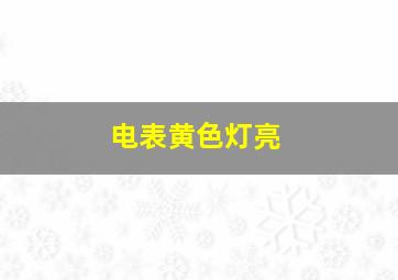 电表黄色灯亮