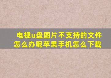 电视u盘图片不支持的文件怎么办呢苹果手机怎么下载