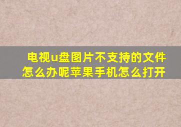 电视u盘图片不支持的文件怎么办呢苹果手机怎么打开