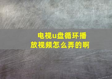 电视u盘循环播放视频怎么弄的啊