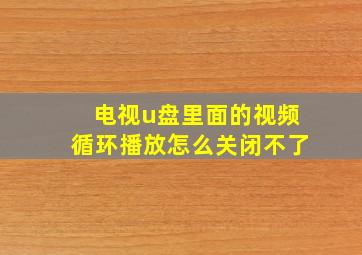 电视u盘里面的视频循环播放怎么关闭不了