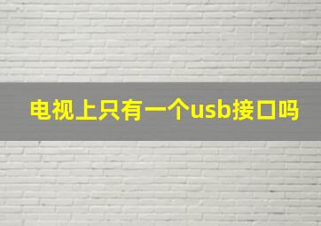 电视上只有一个usb接口吗