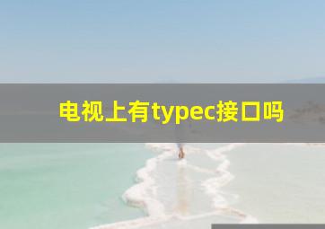 电视上有typec接口吗