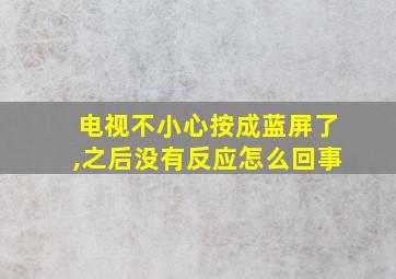 电视不小心按成蓝屏了,之后没有反应怎么回事