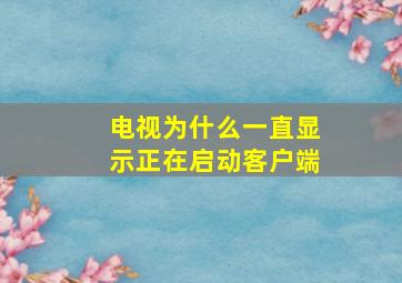 电视为什么一直显示正在启动客户端