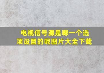 电视信号源是哪一个选项设置的呢图片大全下载