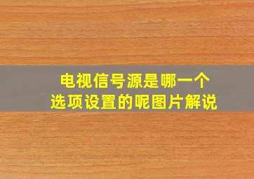 电视信号源是哪一个选项设置的呢图片解说