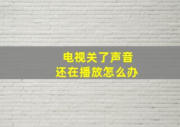 电视关了声音还在播放怎么办