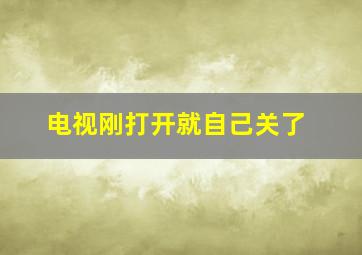 电视刚打开就自己关了