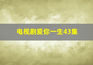 电视剧爱你一生43集