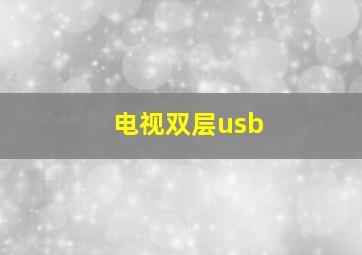 电视双层usb