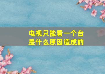 电视只能看一个台是什么原因造成的