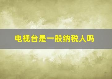 电视台是一般纳税人吗