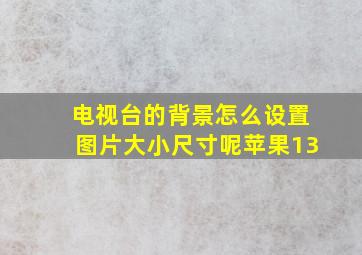 电视台的背景怎么设置图片大小尺寸呢苹果13