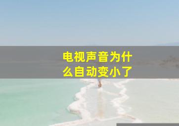 电视声音为什么自动变小了