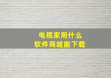 电视家用什么软件商城能下载