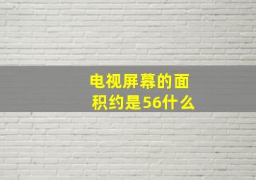 电视屏幕的面积约是56什么