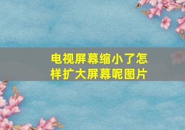 电视屏幕缩小了怎样扩大屏幕呢图片