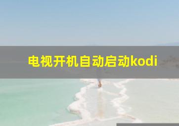 电视开机自动启动kodi