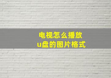 电视怎么播放u盘的图片格式